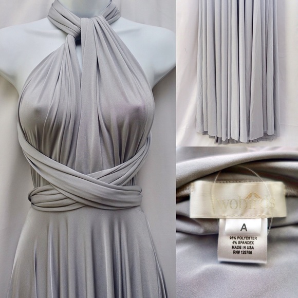 Anthropologie x BHLDN twobirds Ginger Convertible Maxi Dress Fog - Picture 9 of 9